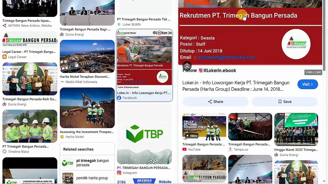Lowongan Kerja PT Trimegah Bangun Persada Agust...