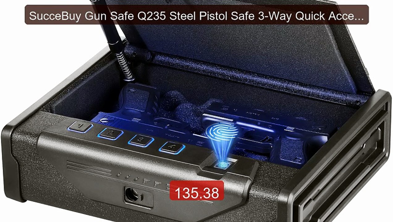 SucceBuy Gun Safe Q235 Steel Pistol Safe 3-Way Quick Access F... -- Amazing Value 2026 | Must Have!