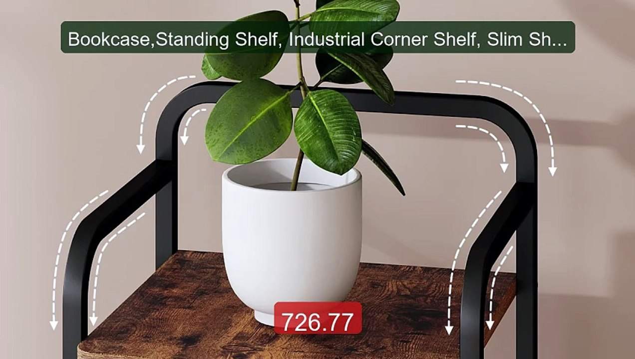 Bookcase,Standing Shelf, Industrial Corner Shelf, Slim Shelf f... -- Hot Deal 2026 | Limited Offer!
