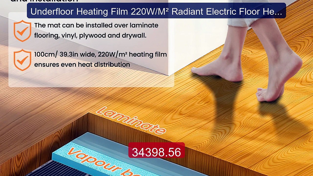 Underfloor Heating Film 220W/M² Radiant Electri...