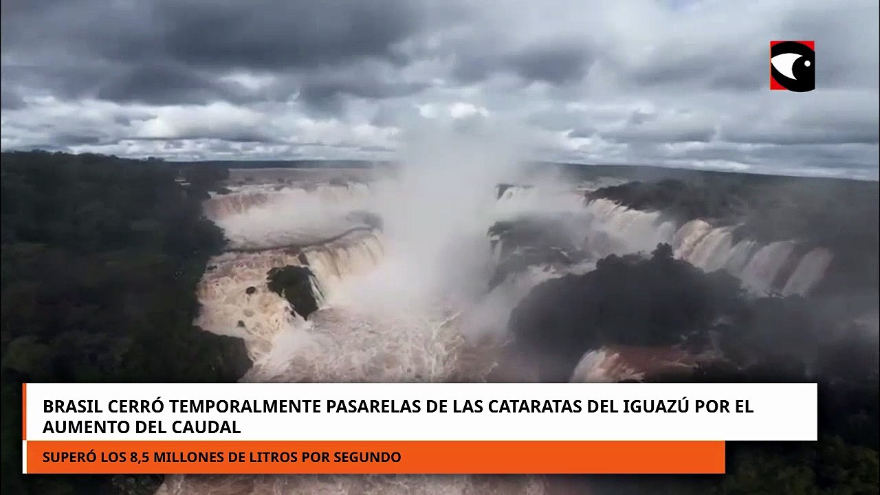 Brasil cerró temporalmente pasarelas de las Cataratas del Iguazú por el aumento del caudal