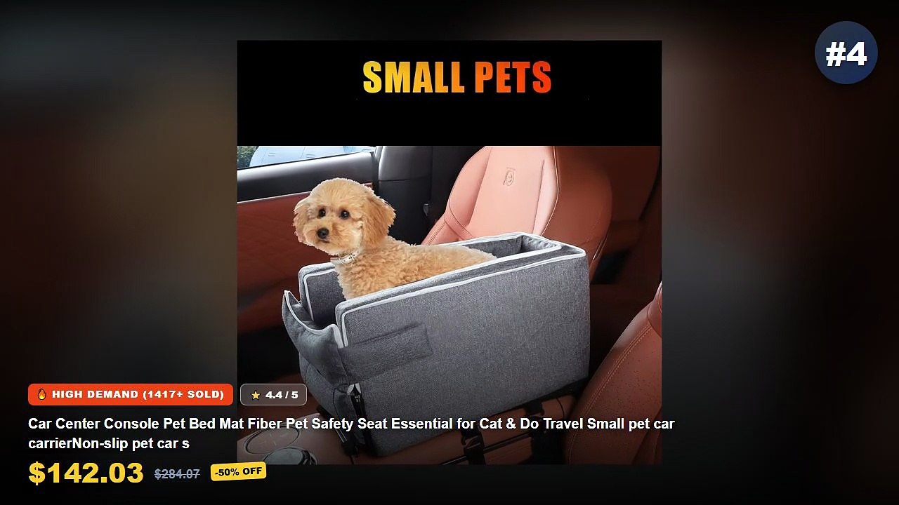 Top 5 Best Dog Bed Essentials (Must Have!) - 1 Piece of Car Pet Bed, Car Seat Mat for Dogs, Travel Essential for Pets, C...