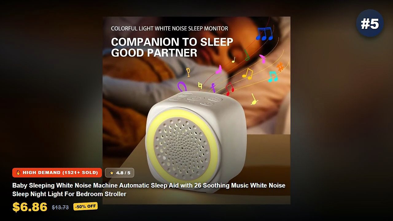 Automatic White Noise Machine: Top 5 Best Sellers - Baby Sleeping White Noise Machine Automatic Sleep Aid with 26 Soothi...