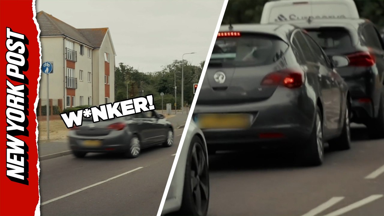 Instant karma: Driver crashes moments after yel...