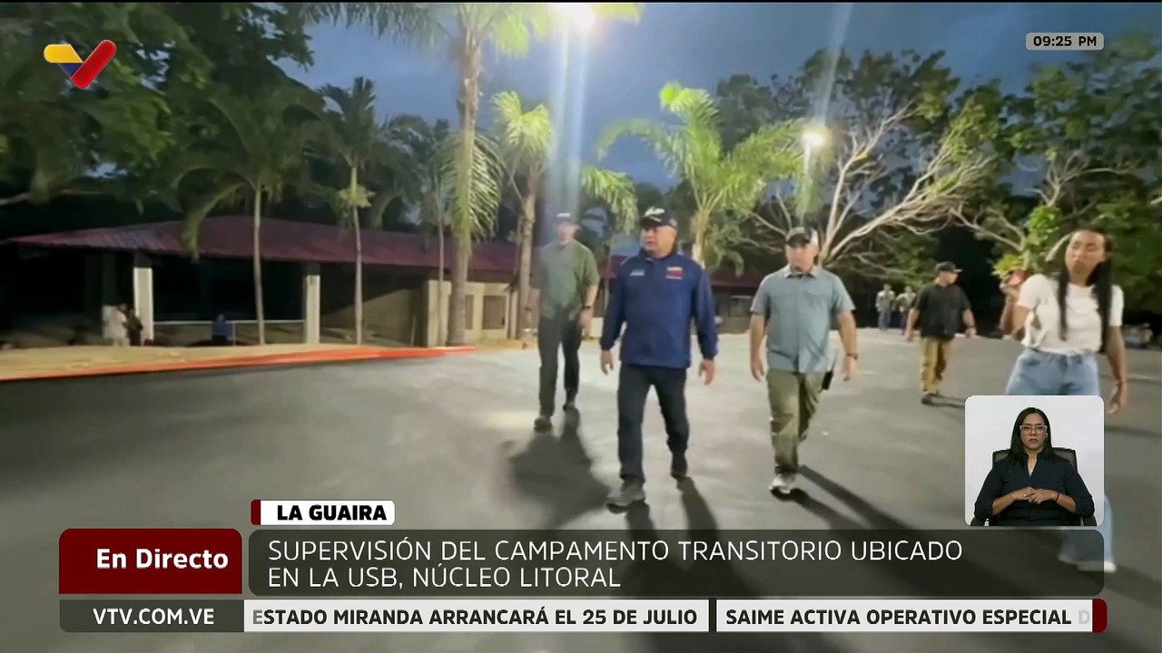Diosdado Cabello supervisó operatividad del campamento transitorio ubicado en la USB