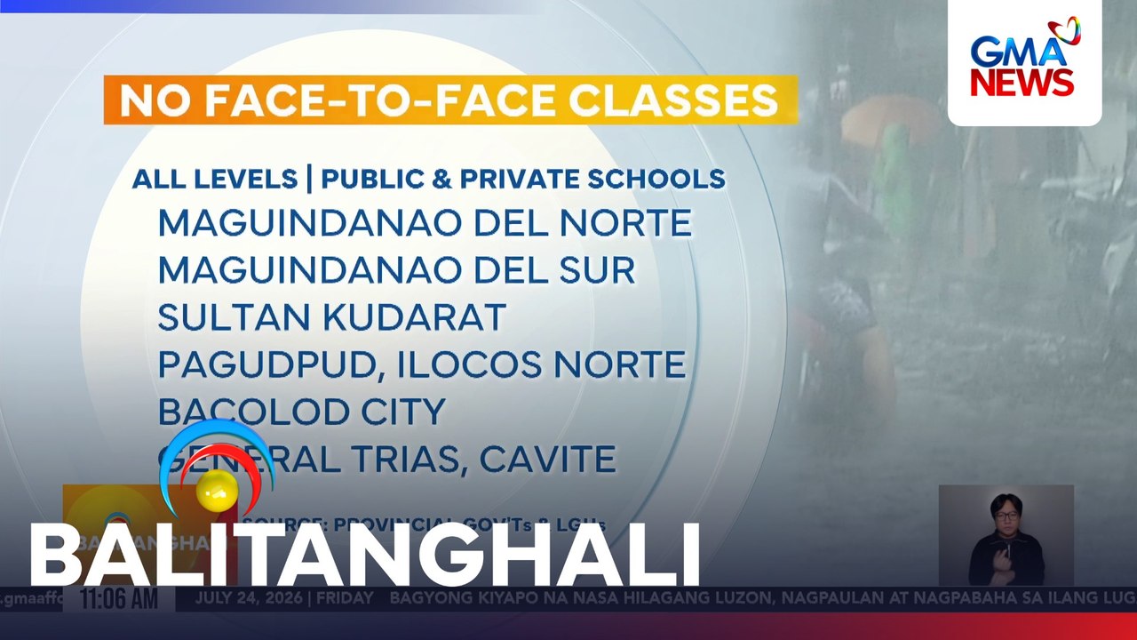 Walang pasok (July 24, 2026) | Balitanghali