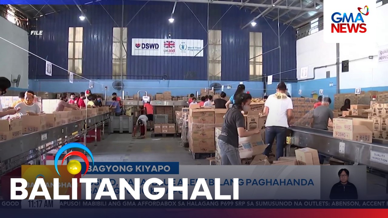 DSWD, naka-blue alert bilang paghahanda sa Bagyong #KiyapoPH | Balitanghali