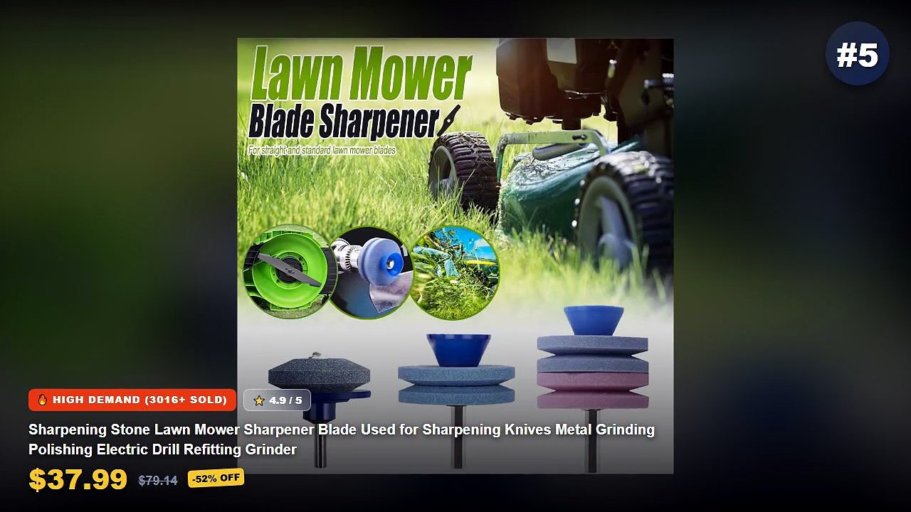 Electric Knife Sharpener: Top 5 Best Sellers - Sharpening Stone Lawn Mower Sharpener Blade Used for Sharpening Knives Me...