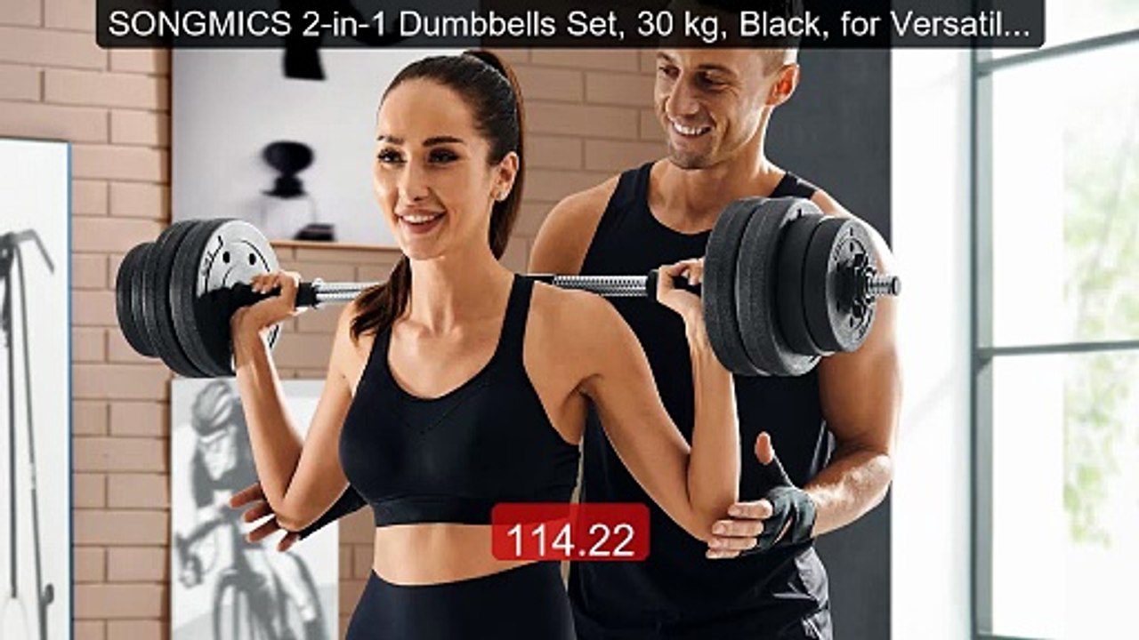 SONGMICS 2-in-1 Dumbbells Set, 30 kg, Black, for Versatile Workouts -- Top Rated 2026 | Buy Now!