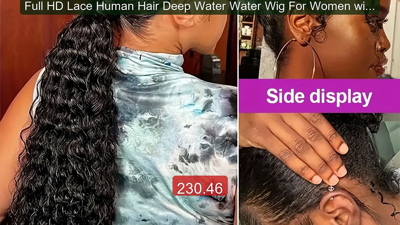 Full HD Lace Human Hair Deep Water Water Wig For Women with invisi... -- Best Deal 2026 | Shop Now!