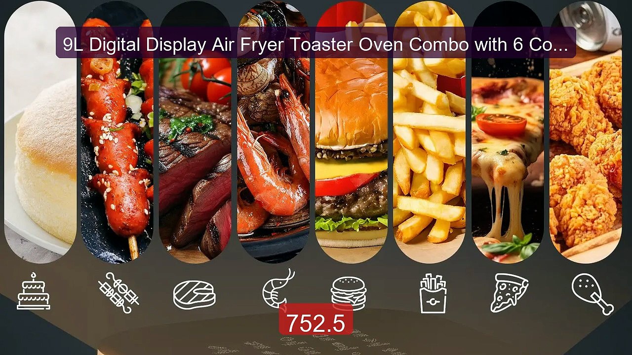 9L Digital Display Air Fryer Toaster Oven Combo with 6 Cooking Pre... -- Best Deal 2026 | Shop Now!