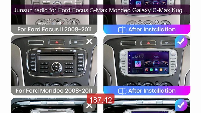 Junsun radio for Ford Focus S-Max Mondeo Galaxy C-Max Kuga Wir... Best Buy 2026 | Great Quality!