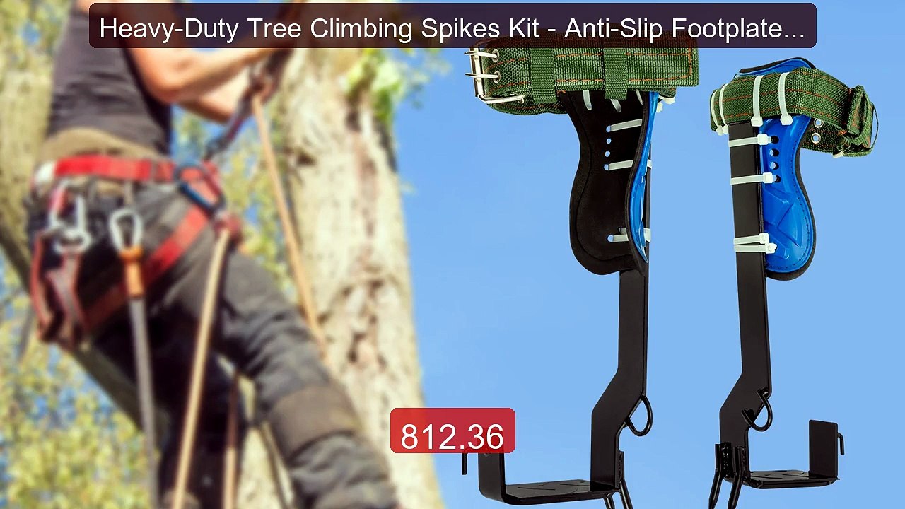 Heavy-Duty Tree Climbing Spikes Kit - Anti-Slip Footplate D... -- Top Pick 2026 | Unbeatable Price!