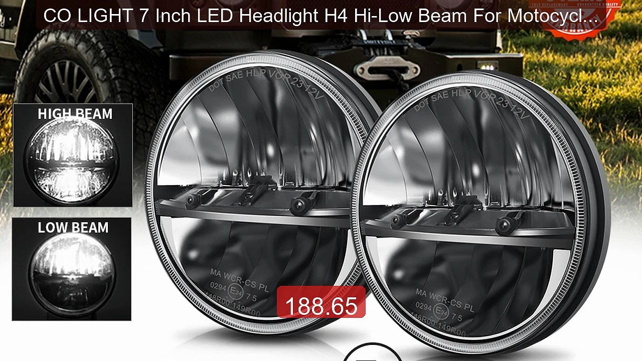CO LIGHT 7 Inch LED Headlight H4 Hi-Low Beam For Motocycle 4x4 Jee... -- Best Deal 2026 | Shop Now!
