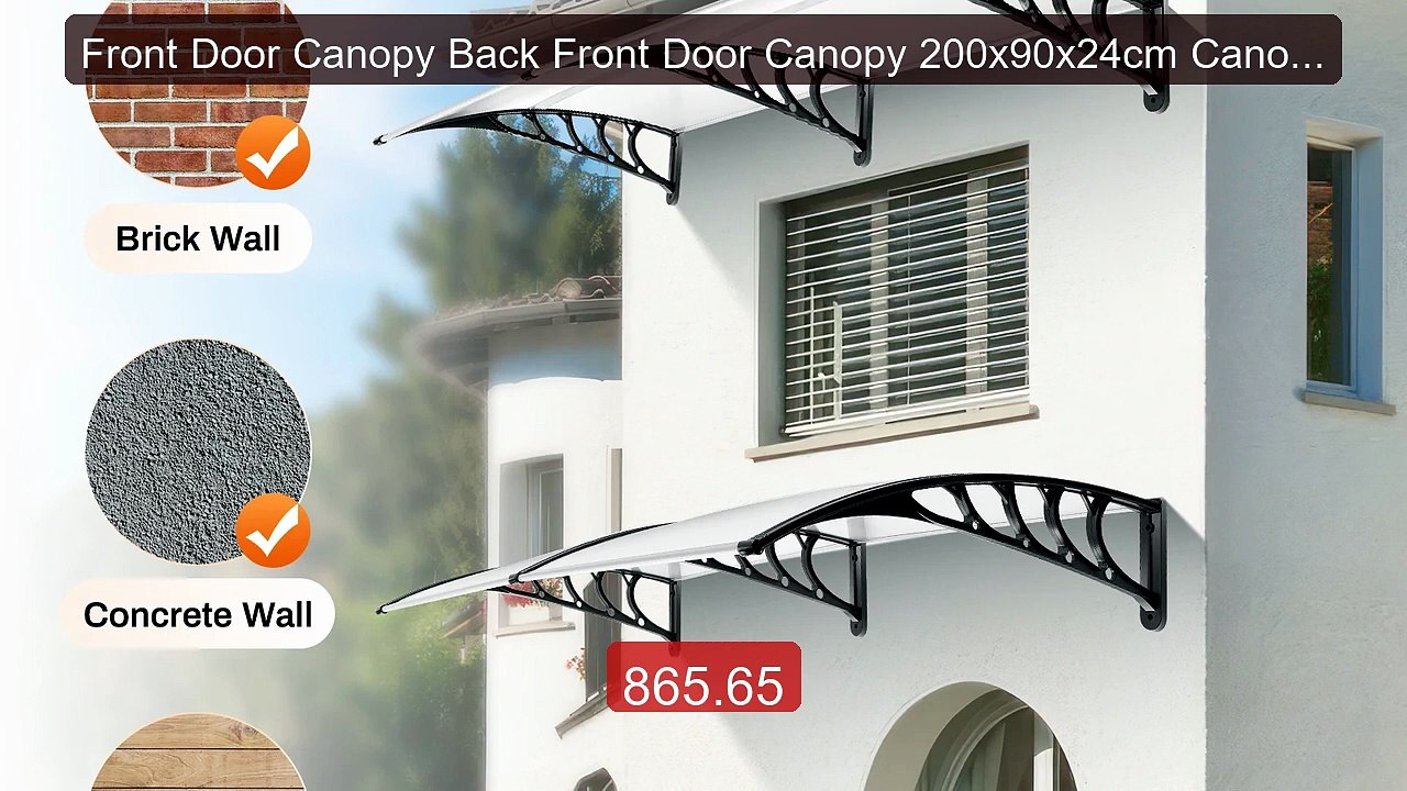Front Door Canopy Back Front Door Canopy 200x90x24cm Canopy Ou... -- Hot Deal 2026 | Limited Offer!