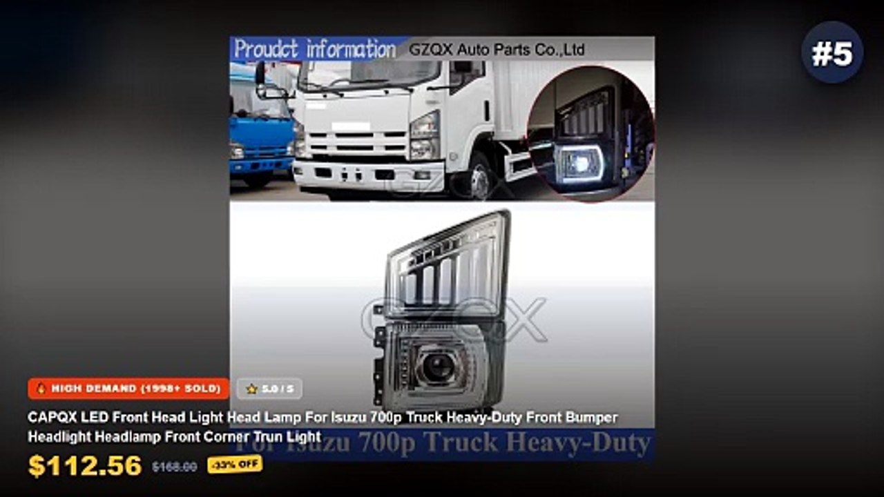 Ultimate Guide to the Best Heavy Duty Headlamp - CAPQX LED Front Head Light Head Lamp For Isuzu 700p Truck Heavy Duty Fr...