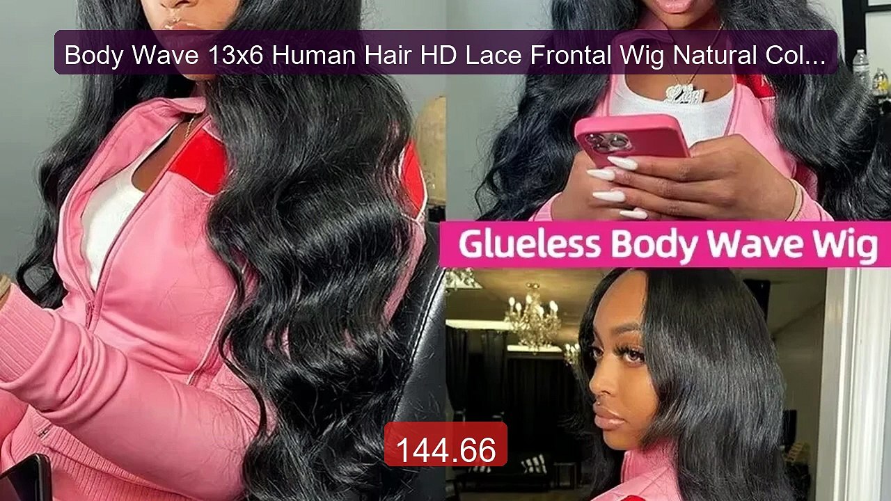 Body Wave 13x6 Human Hair HD Lace Frontal Wig Natural Color Pre Plu... -- Top Rated 2026 | Buy Now!