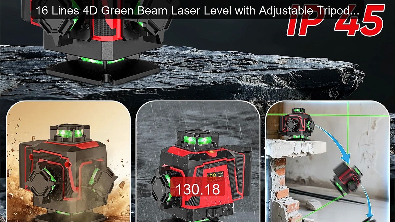 16 Lines 4D Green Beam Laser Level with Adjustable Tripod selfleve... -- Best Deal 2026 | Shop Now!