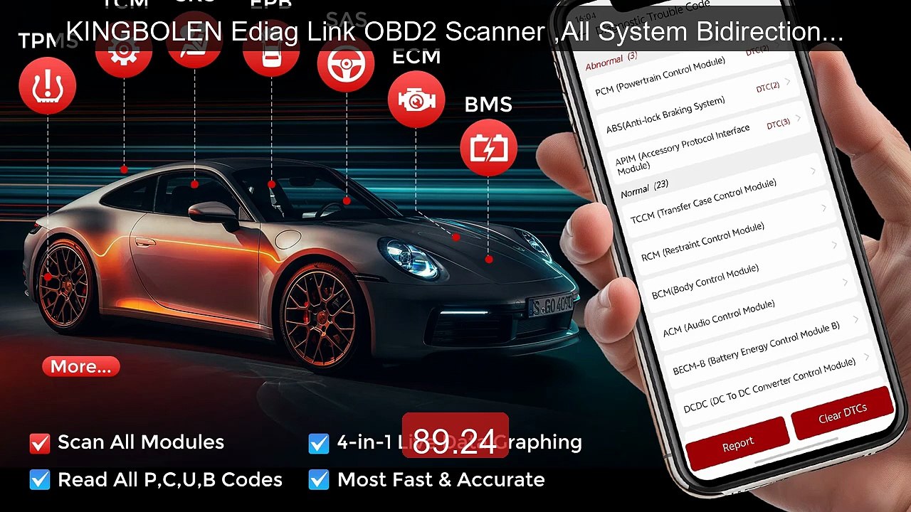 KINGBOLEN Ediag Link OBD2 Scanner ,All System Bidirectional Sc... -- Hot Deal 2026 | Limited Offer!