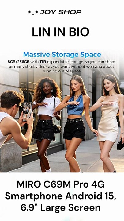 6.9 inch Beast with 1TB Expandable Storage #techtok #4g #MIROC69MPro #Android15 #TechTrends #shorts