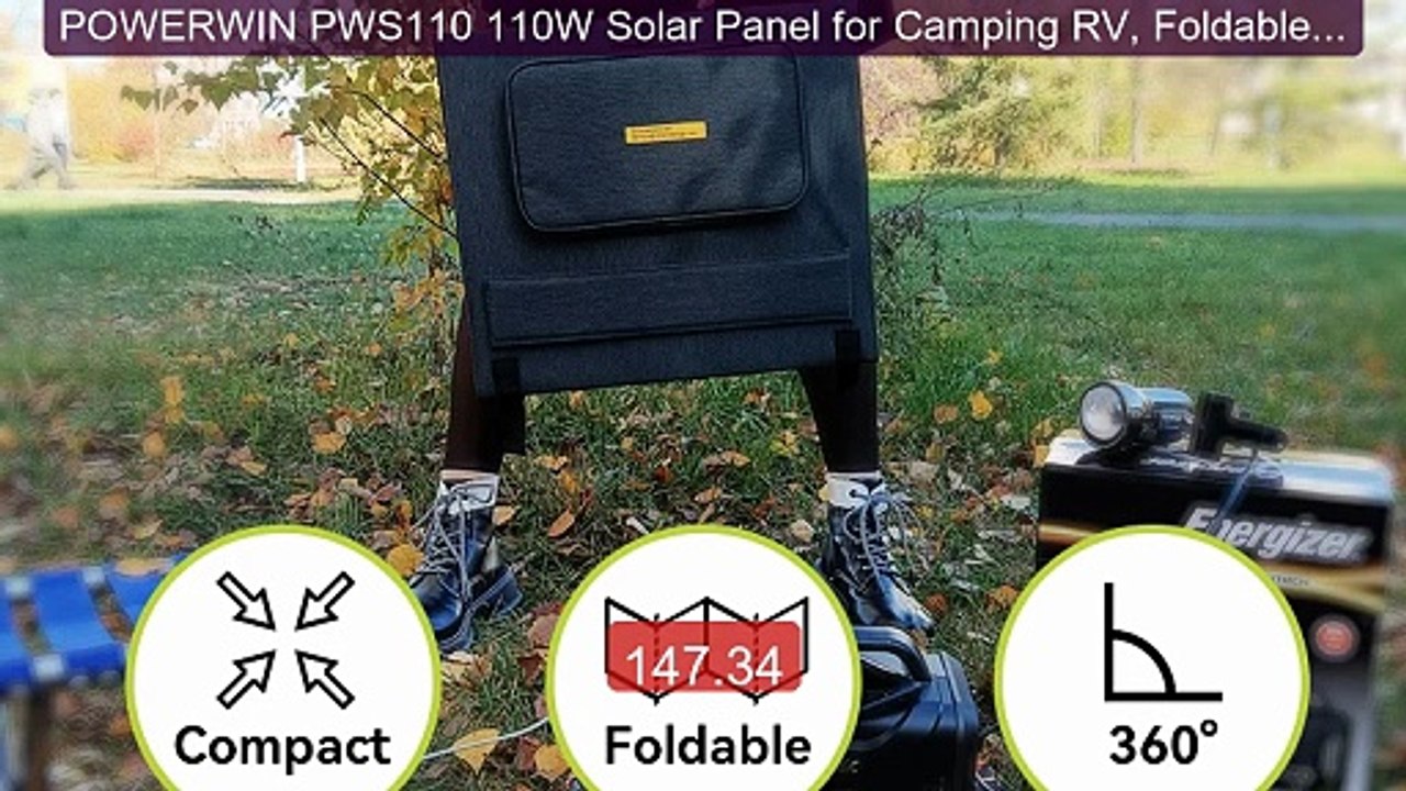 POWERWIN PWS110 110W Solar Panel for Camping RV, Foldable 24% ETFE... -- Best Deal 2026 | Shop Now!