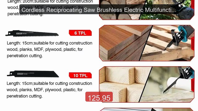 Cordless Reciprocating Saw Brushless Electric Multifunction Saw Met... Top Rated 2026 | Buy Now!
