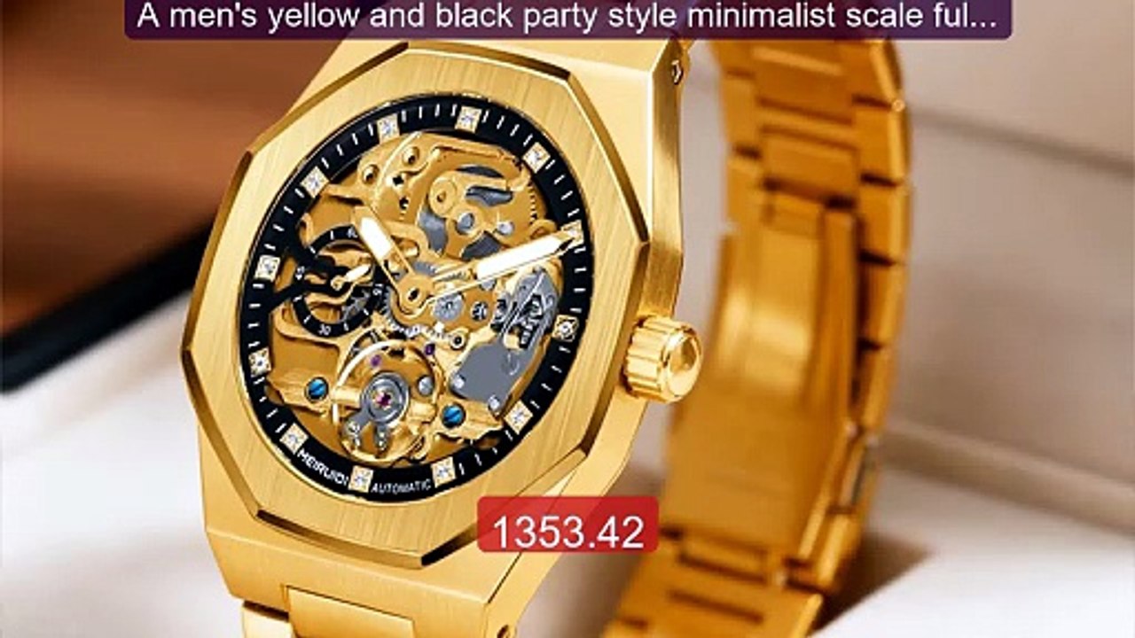 A men's yellow and black party style minimalist scale fully automa... -- Best Deal 2026 | Shop Now!