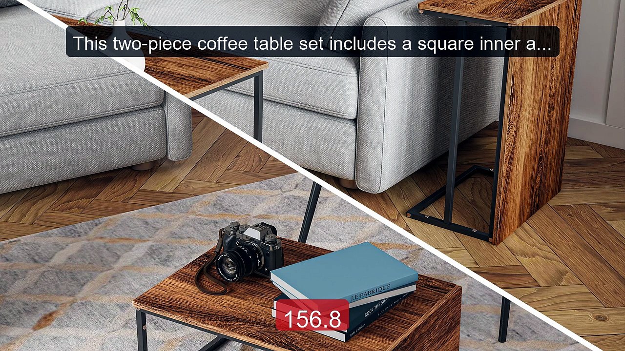 This two-piece coffee table set includes a square inner and ou... -- Best Buy 2026 | Great Quality!