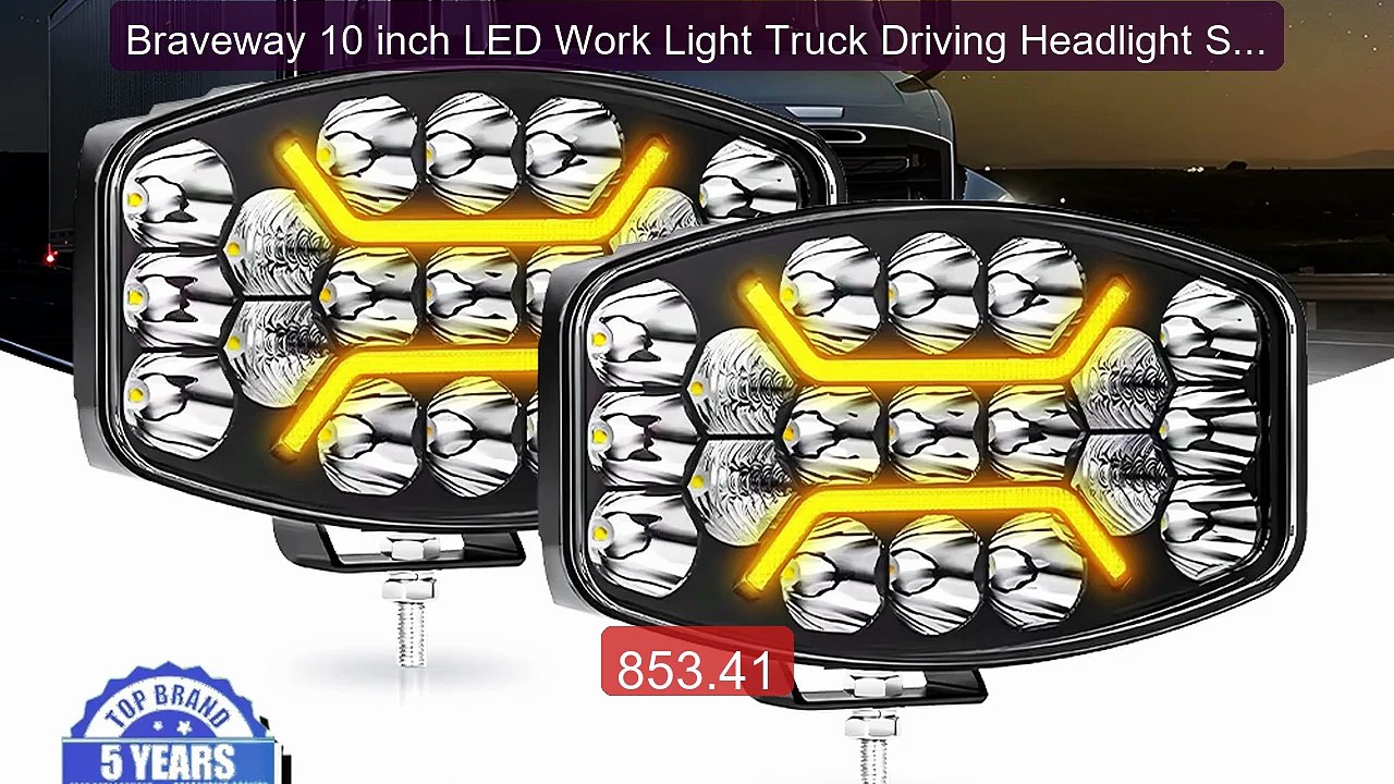 Braveway 10 inch LED Work Light Truck Driving Headlight Spot F... -- Hot Deal 2026 | Limited Offer!