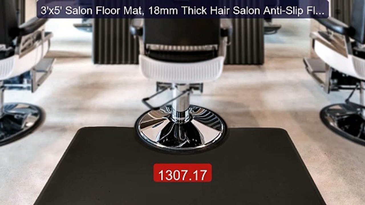 3'x5' Salon Floor Mat, 18mm Thick Hair Salon Anti-Slip Floor M... -- Best Buy 2026 | Great Quality!