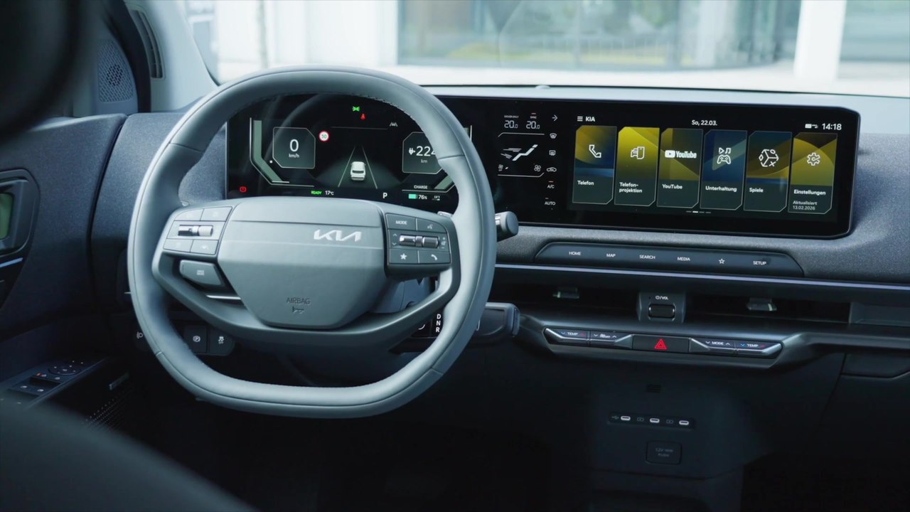 Der Kia EV2 - Optional Zweifarb-Lackierung und viersitziges Interieur, topaktuelles Infotainment