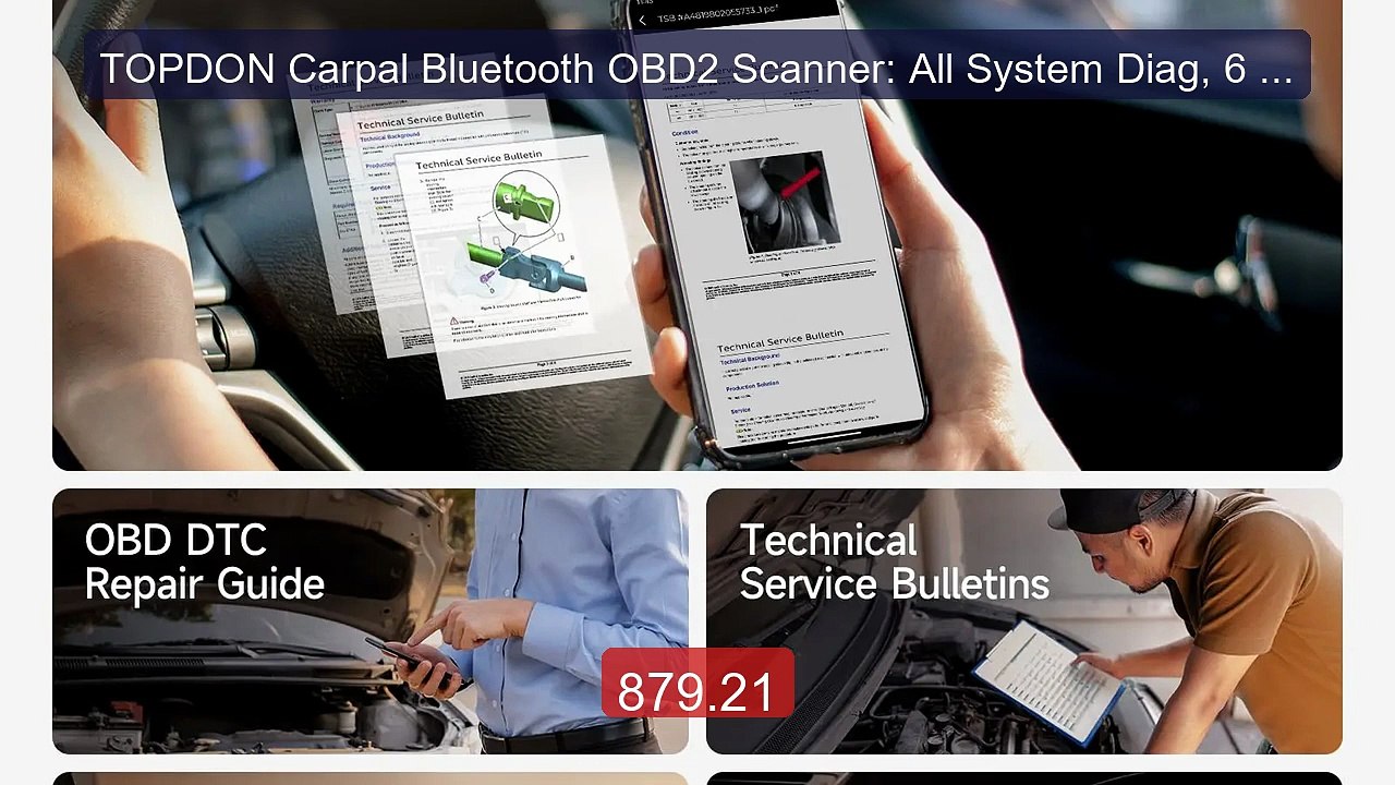 TOPDON Carpal Bluetooth OBD2 Scanner: All System Diag, 6 Re... -- Top Pick 2026 | Unbeatable Price!