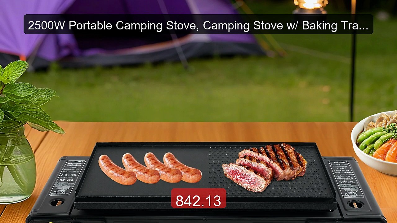 2500W Portable Camping Stove, Camping Stove w/ Baking Tray And Port... -- Top Rated 2026 | Buy Now!