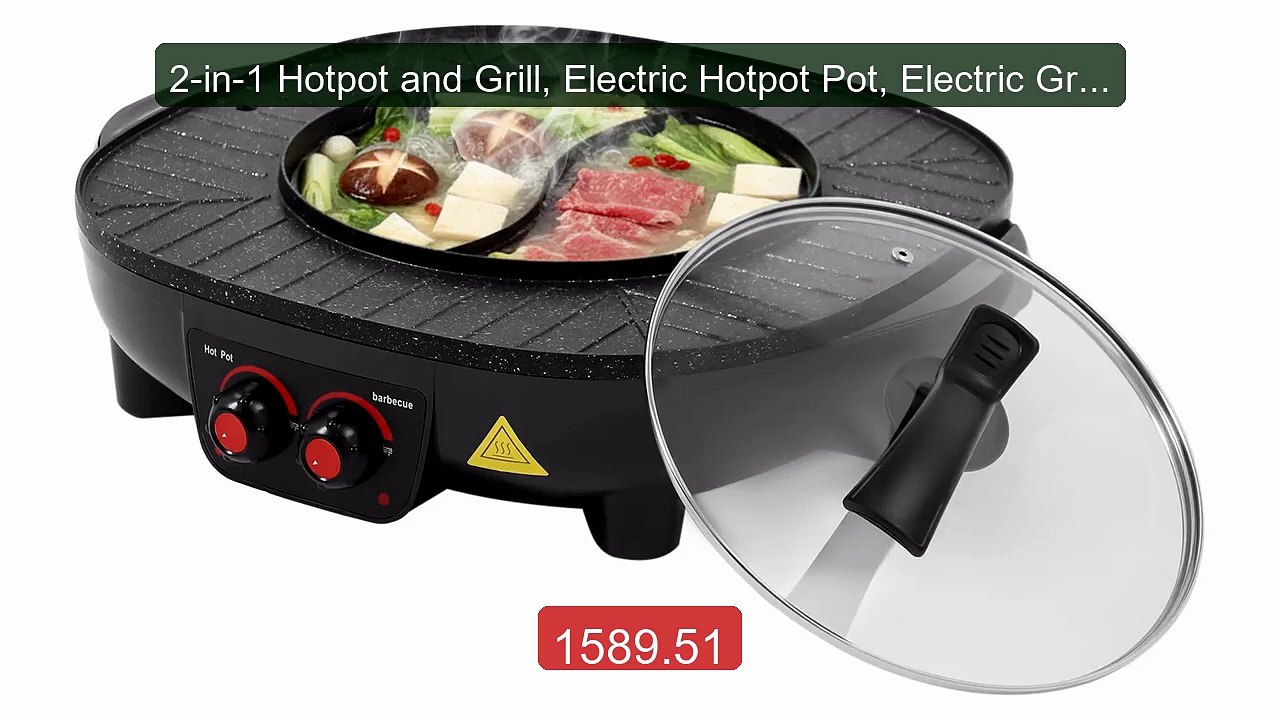 2-in-1 Hotpot and Grill, Electric Hotpot Pot, Electric Grill,... -- Amazing Value 2026 | Must Have!