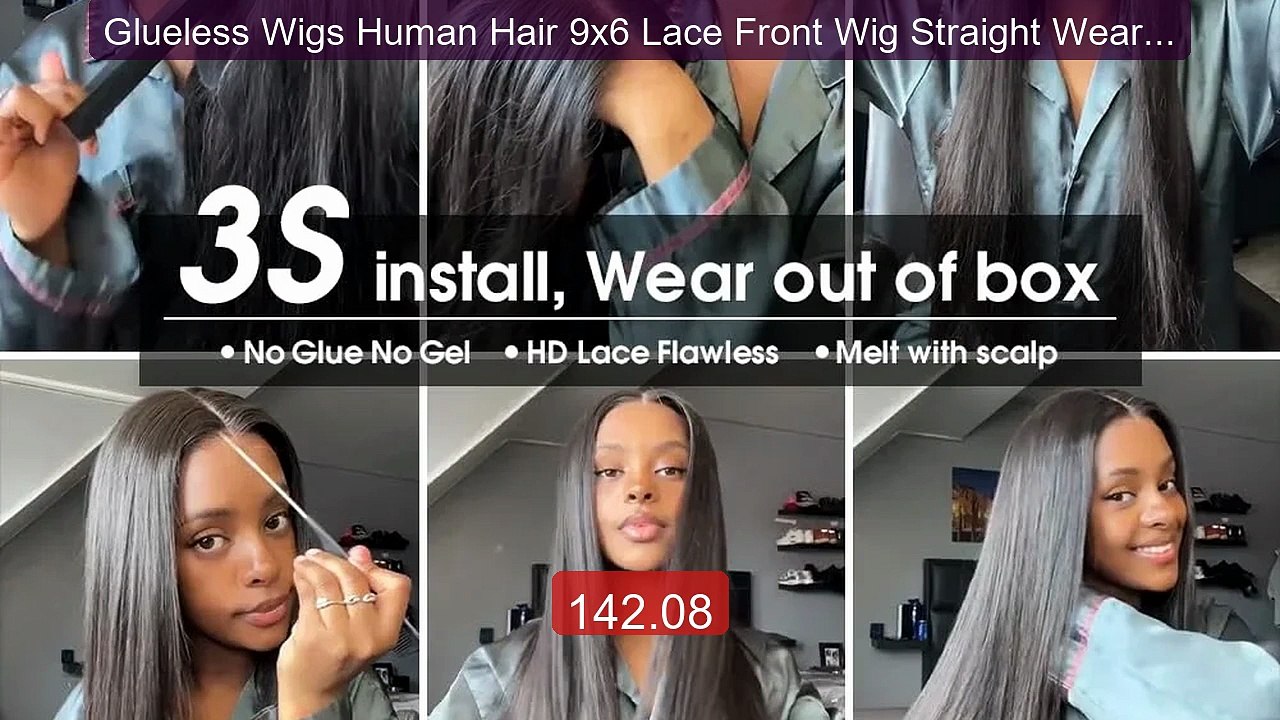 Glueless Wigs Human Hair 9x6 Lace Front Wig Straight Wear And... -- Amazing Value 2026 | Must Have!