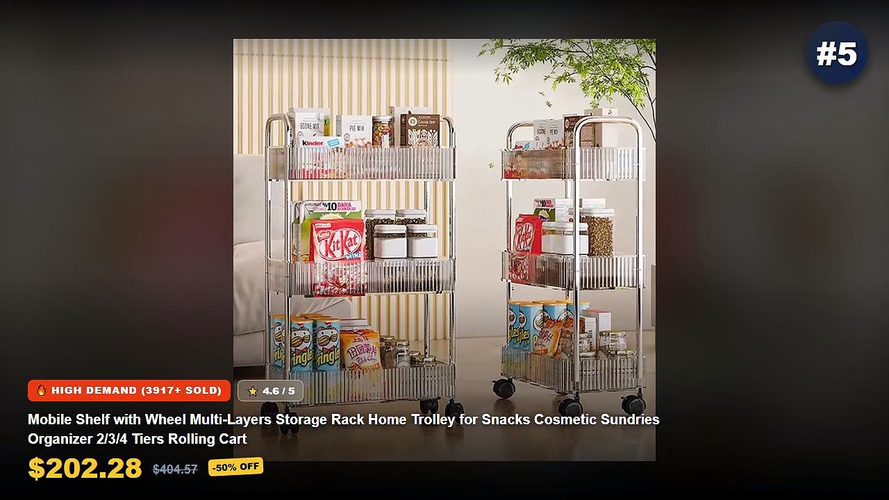 Best Portable Kitchen Organizer on AliExpress | Review - Mobile Shelf with Wheel Multi Layers Storage Rack Home Trolley ...