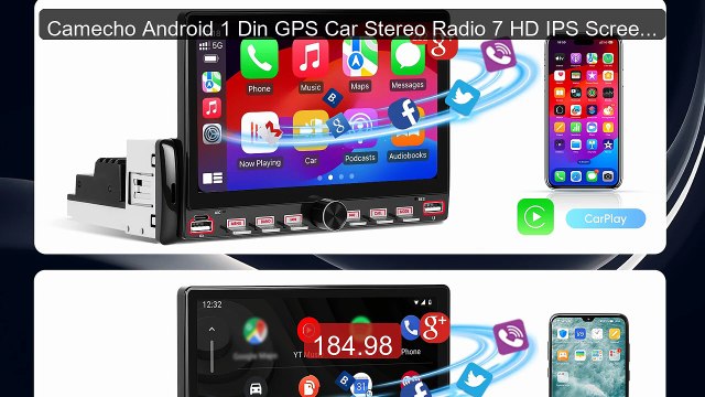 Camecho Android 1 Din GPS Car Stereo Radio 7 HD IPS Screen Wir... Hot Deal 2026 | Limited Offer!