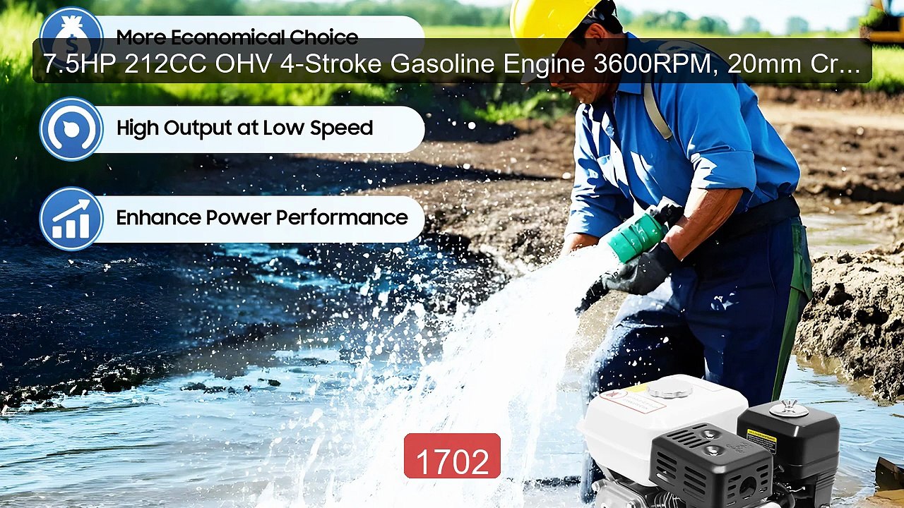 7.5HP 212CC OHV 4-Stroke Gasoline Engine 3600RPM, 20mm Crankshaft R... -- Top Rated 2026 | Buy Now!