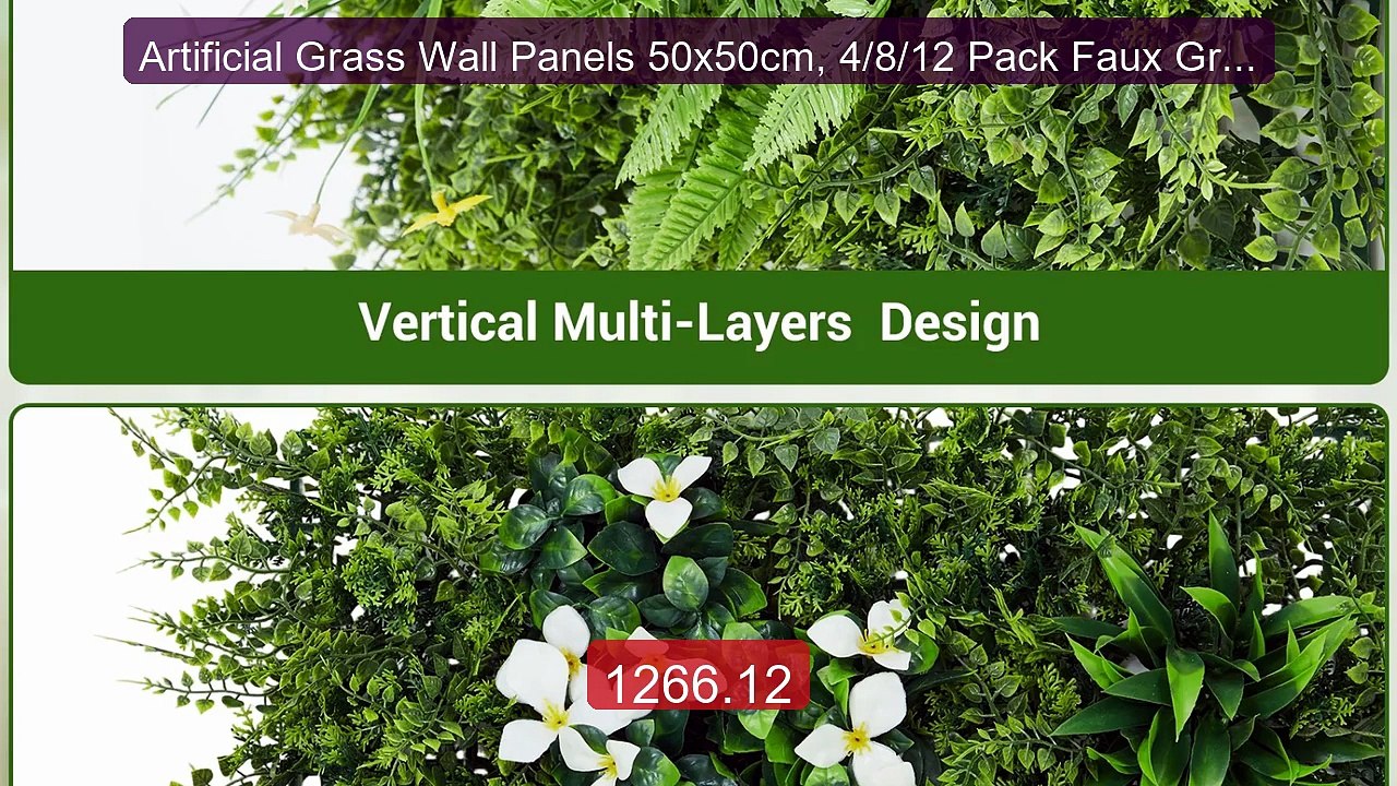 Artificial Grass Wall Panels 50x50cm, 4/8/12 Pack Faux Gree... -- Top Pick 2026 | Unbeatable Price!