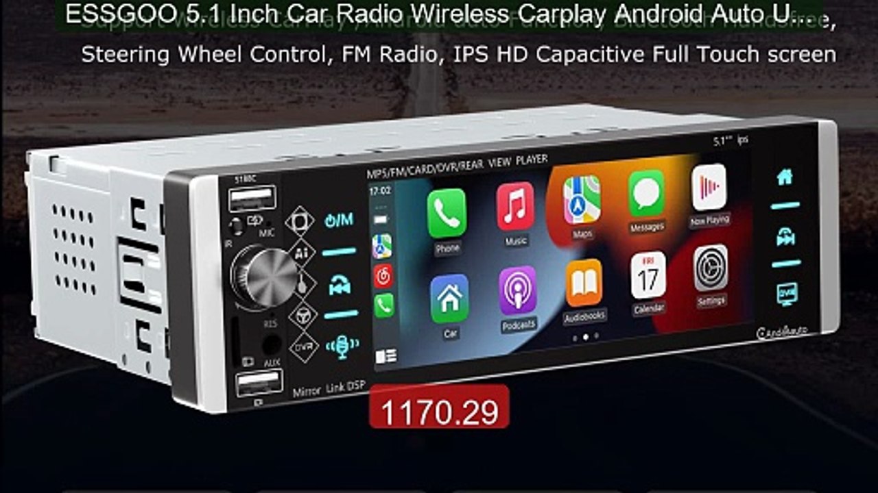 ESSGOO 5.1 Inch Car Radio Wireless Carplay Android Auto Unive... -- Amazing Value 2026 | Must Have!