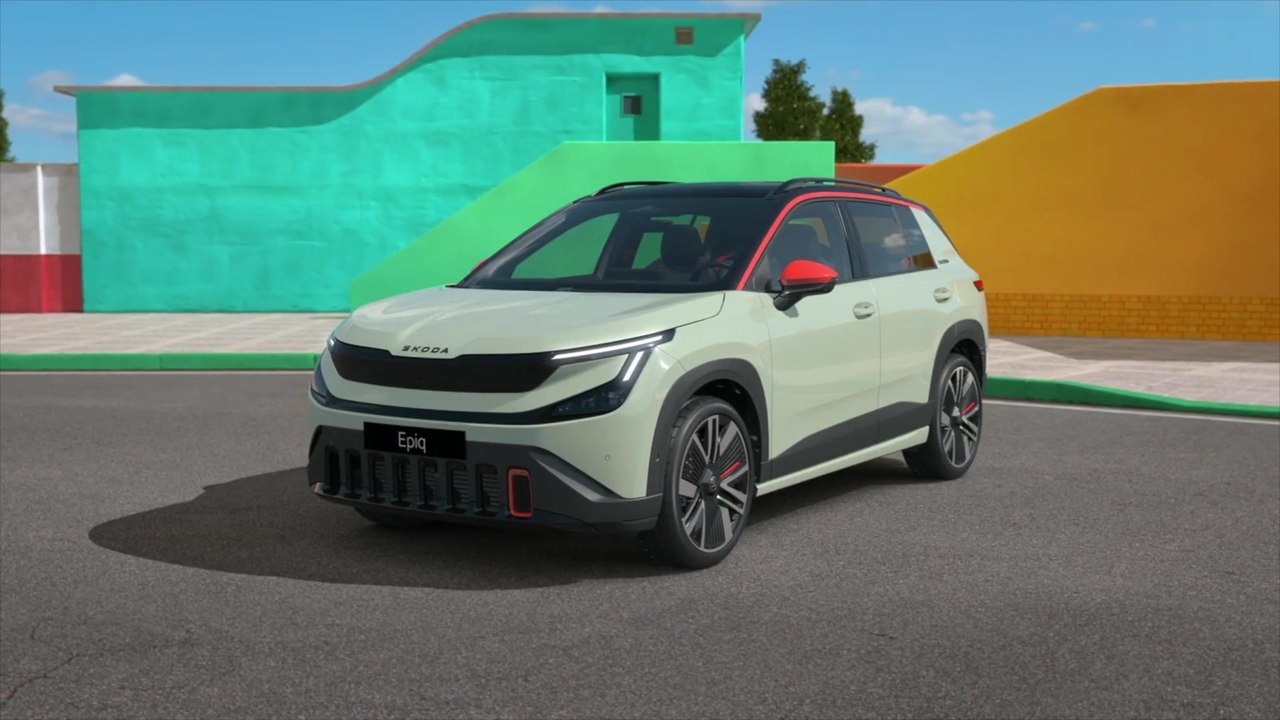 All-electric Skoda Epiq Exterior Design in Green
