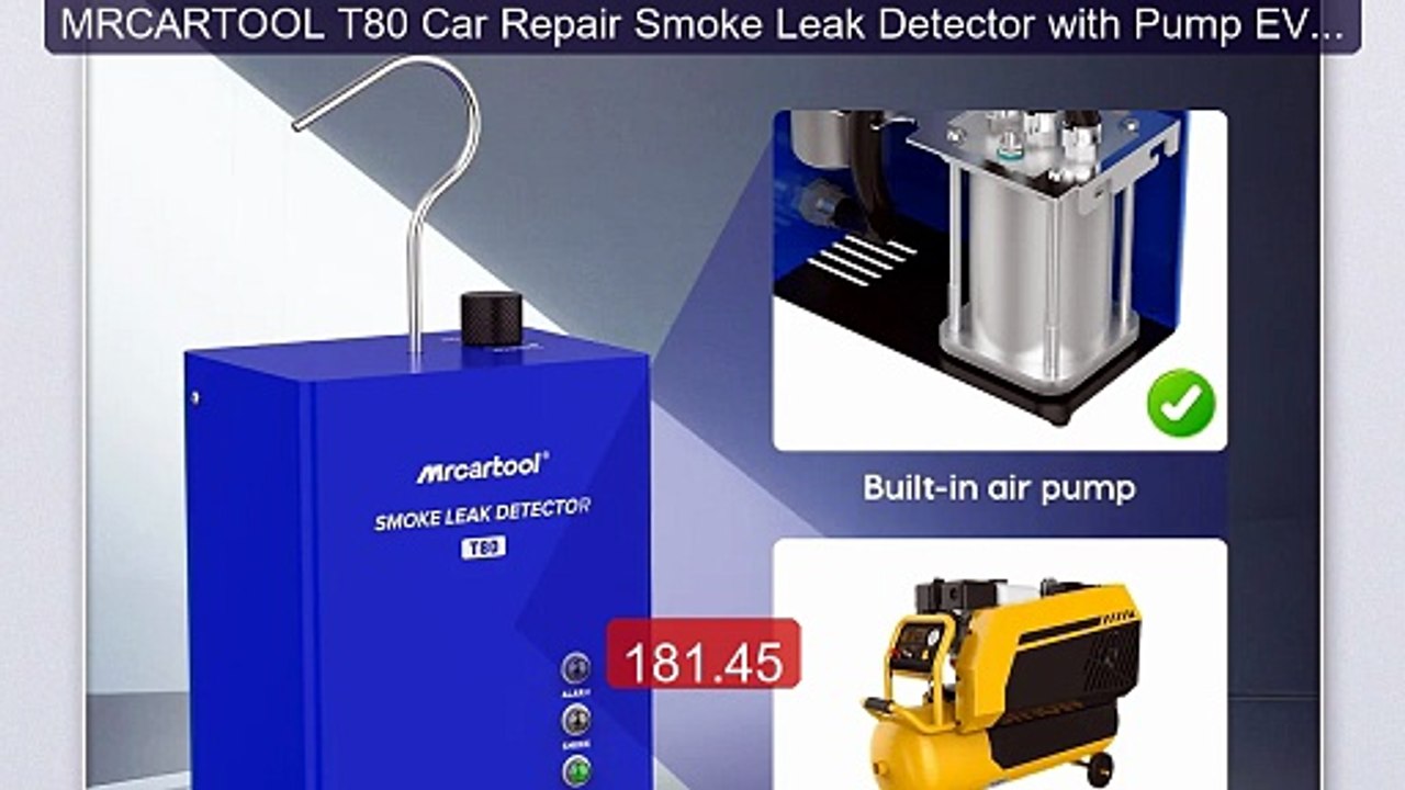 MRCARTOOL T80 Car Repair Smoke Leak Detector with Pump EVAP... -- Top Pick 2026 | Unbeatable Price!