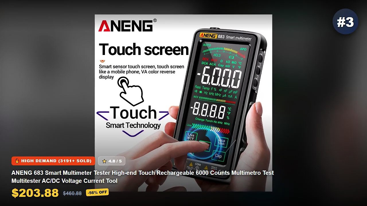 Heavy Duty Multimeter: Top 5 Best Sellers - GVDA Digital Multimeter 600V Ture RMS AC DC NCV Smart Multimetro Tester Ohm ...