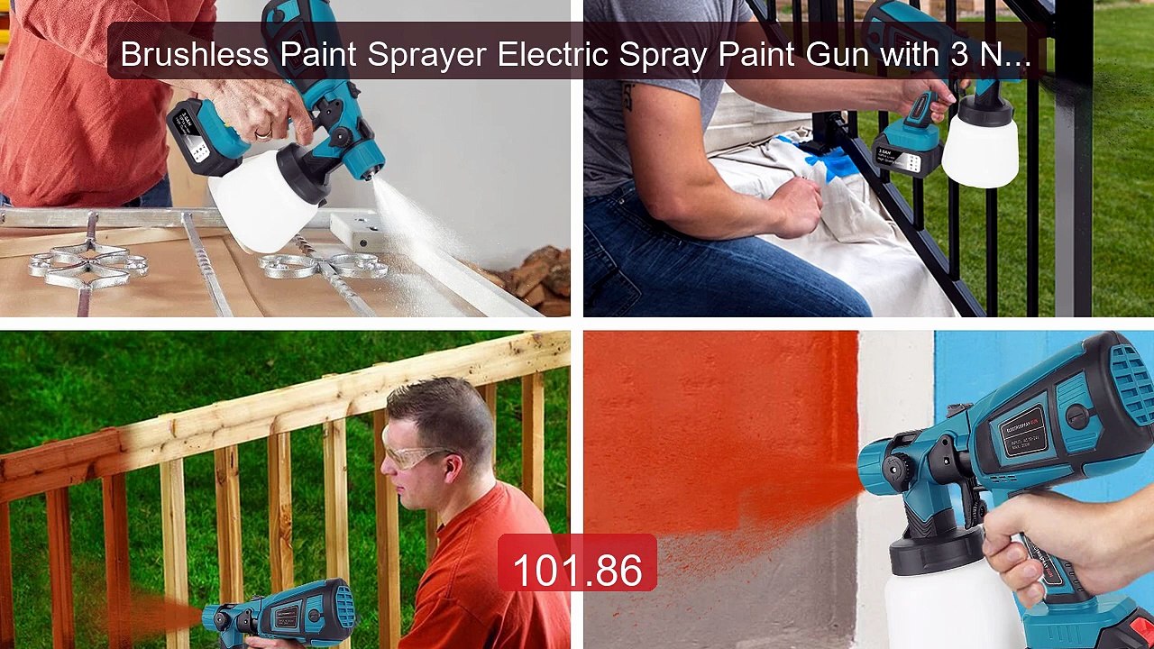 Brushless Paint Sprayer Electric Spray Paint Gun with 3 Nozzles (1... -- Best Deal 2026 | Shop Now!