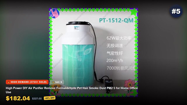 Top 5 Best Pet Hair Remover For Office (Must Have!) - High Power DIY Air Purifier Remove Formaldehyde Pet Hair Smoke Dus...