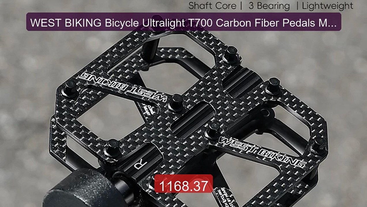 WEST BIKING Bicycle Ultralight T700 Carbon Fiber Pedals MTB Road Bi... -- Top Rated 2026 | Buy Now!