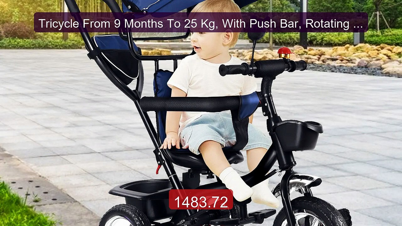 Tricycle From 9 Months To 25 Kg, With Push Bar, Rotating Seat... -- Amazing Value 2026 | Must Have!