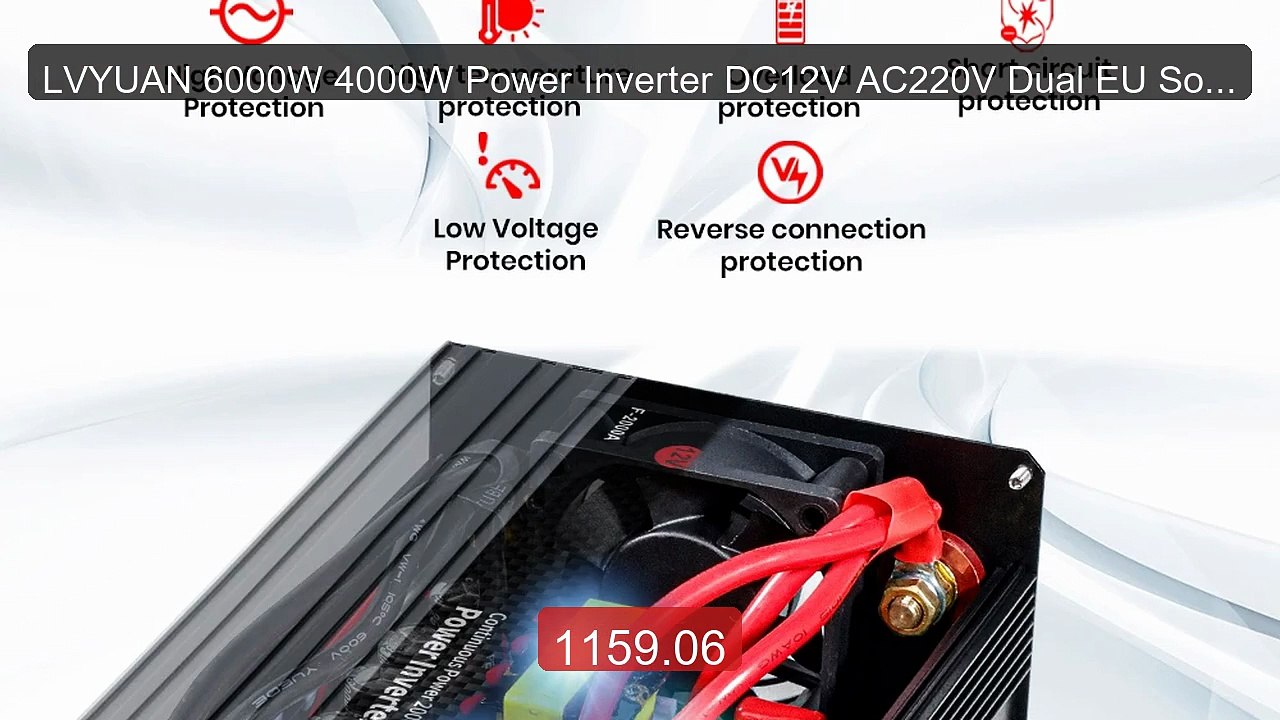LVYUAN 6000W 4000W Power Inverter DC12V AC220V Dual EU Socket ... -- Best Buy 2026 | Great Quality!
