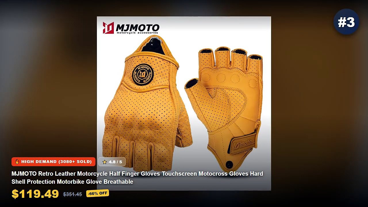 Retro Motorcycle Gloves: Top 5 Best Sellers - M...