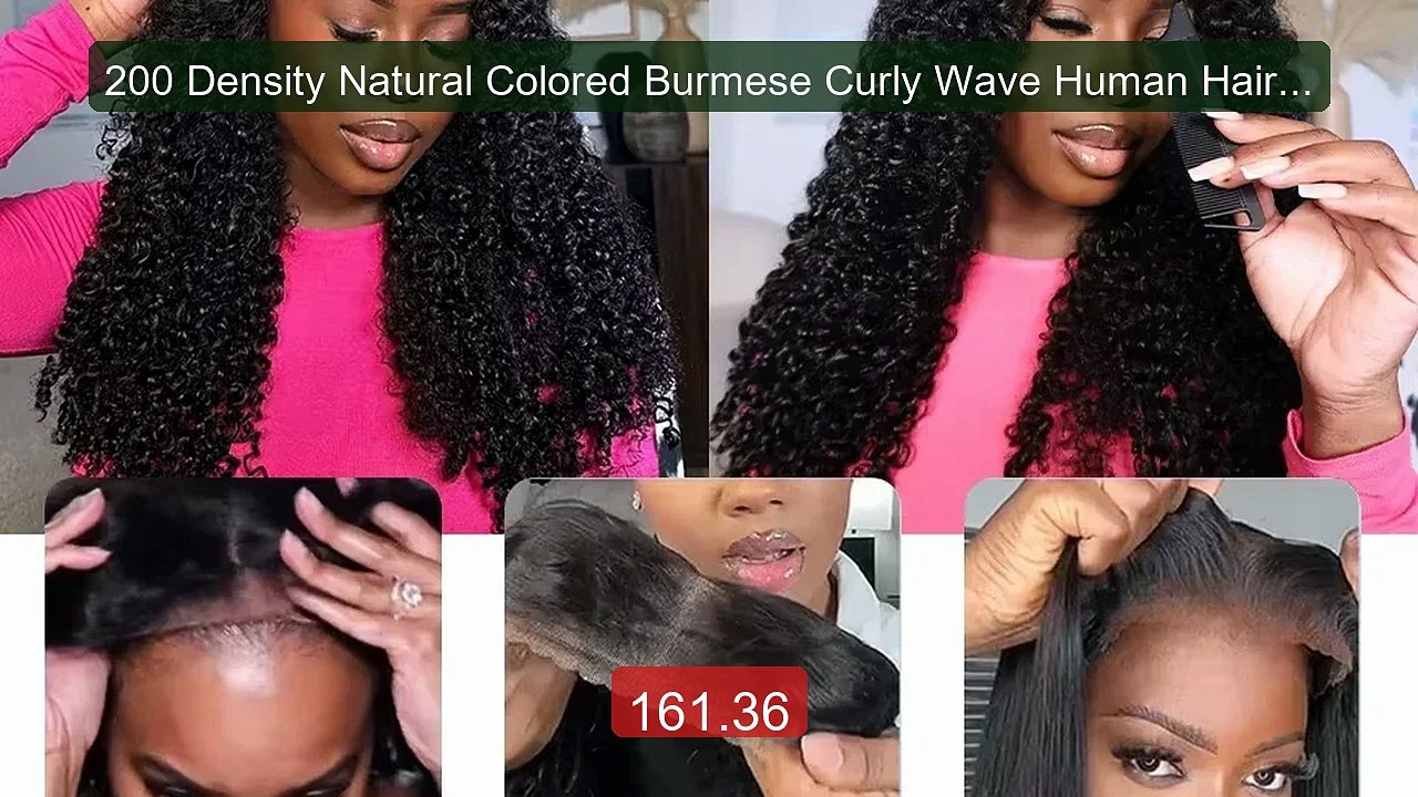200 Density Natural Colored Burmese Curly Wave Human Hair Wigs For... -- Best Deal 2026 | Shop Now!